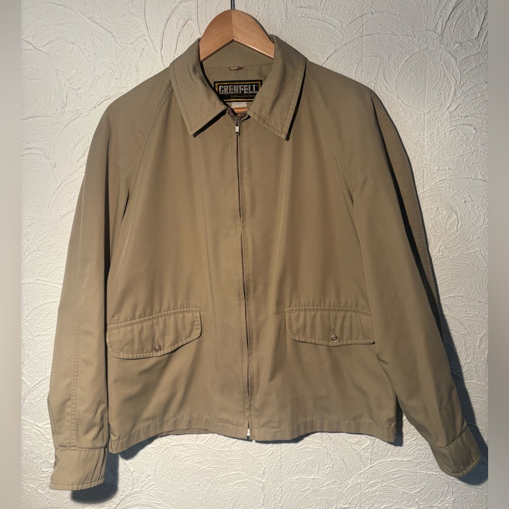 Vintage Grenfell Jacket Mens Size 40 Large Tan Deacon Brothers